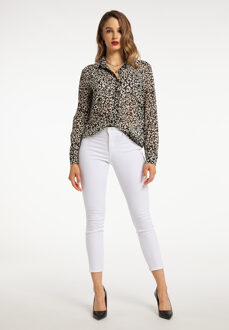 Blouse Dames zwart en wit Zwart en Gebroken Wit