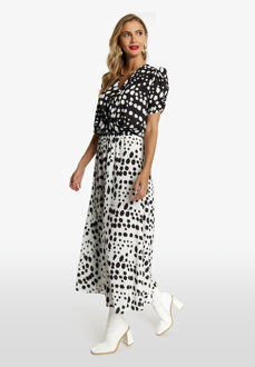 Blouse Dames zwart wit - M