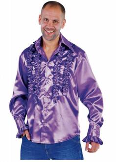 Blouse disco ruches populair paars Paars - Lila