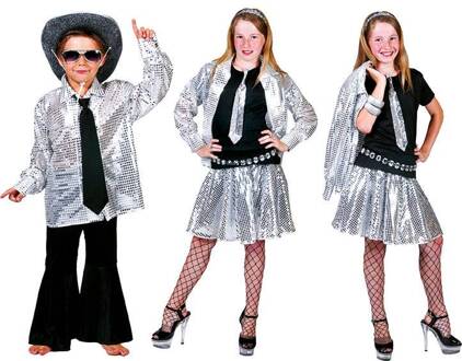 Blouse disco zilver kind Zilver - Grijs