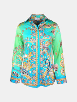 Blouse francis bay groen blauw paradise Veelkleurig - M