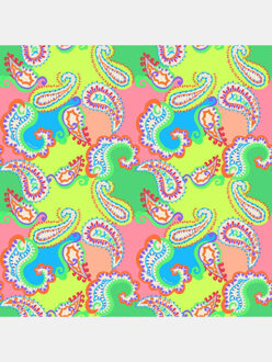 Blouse genua kleurrijke paisley print - maat XXL Veelkleurig