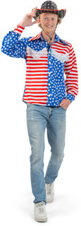 Blouse Heren USA Vlag Franjes Multikleur - Print