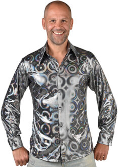 Blouse Hologram Circkel Zilver Heren Zilver - Grijs