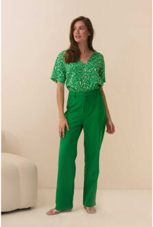 Blouse iggy dessin Groen - L