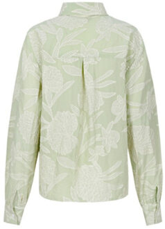 Blouse kimberly light moss/sand - maat XXL Veelkleurig