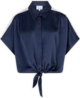 Blouse korte mouw 261300 siren - maat 40 Blauw