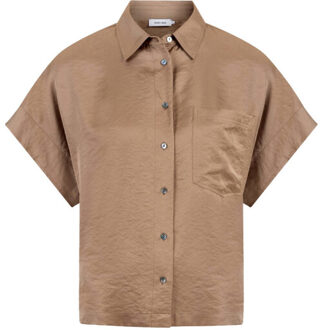 Blouse korte mouw 261p134 paris Bruin - L