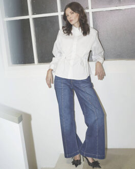 Blouse korte mouw 35893 sanna Wit - L