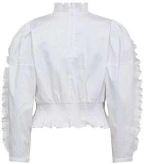 Blouse korte mouw 35895 sanna Wit - L