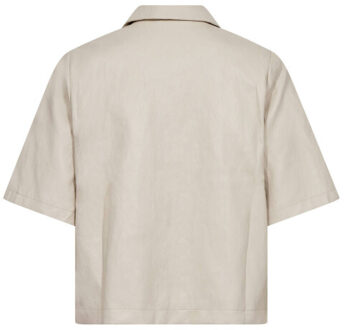 Blouse korte mouw 45052 gitt Beige - L