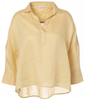 Blouse korte mouw l3110 lauren Geel - 42