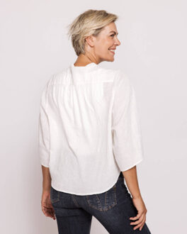 Blouse korte mouw n377-n066 zhsteph Ecru - L