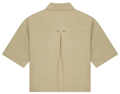 Blouse korte mouw w220301 Beige - S