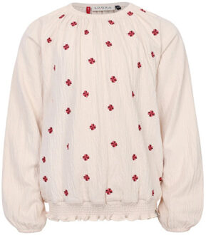 Blouse krinkel jersey voor meisjes in de kleur Ecru - 110