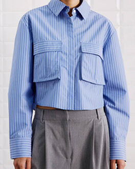 Blouse lange mouw 00001248 wbllemon - maat M Blauw