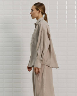 Blouse lange mouw 00001617 wblmarle Beige