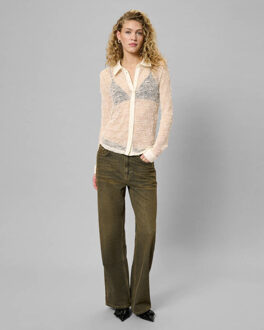 Blouse lange mouw 10705326 mwrita Wit - S