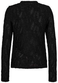 Blouse lange mouw 206966 cmjeri-blouse Zwart - S