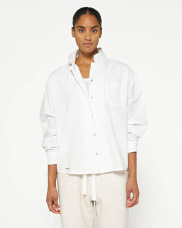 Blouse lange mouw 25-401-9900 - maat M Wit