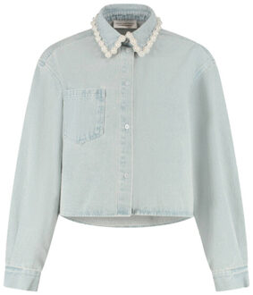 Blouse lange mouw 254-a25 marlou Blauw - XS