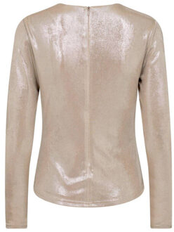 Blouse lange mouw 33204 margotcc Beige