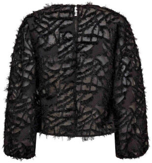 Blouse lange mouw 35974 millacc Zwart - S