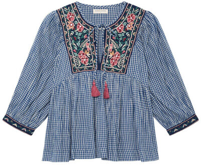 Blouse lange mouw april Blauw