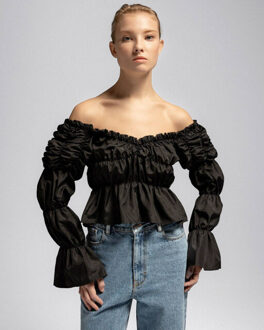 Blouse lange mouw bpfw2301/2s sadie Zwart