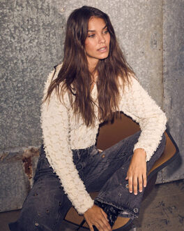 Blouse lange mouw hl10366 Wit - S