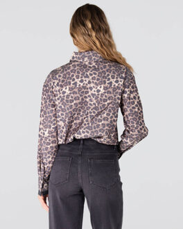 Blouse lange mouw kessa w25 Bruin - 42