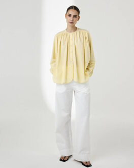 Blouse lange mouw l3027 lavinia - maat 38 Geel