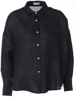 Blouse lange mouw l3117 leona Zwart - 38