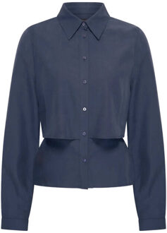 Blouse lange mouw leaha5 longsleeve Blauw