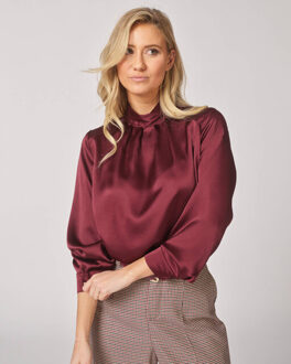 Blouse lange mouw lot0384 odille Bordeaux - 44