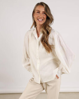 Blouse lange mouw nkf02012 milanova Ecru - XXL