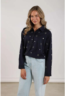 Blouse lange mouw nkf02056 newport Blauw - XXXL