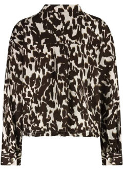 Blouse lange mouw nkf02065 newport Bruin - XL