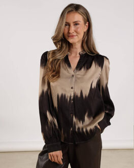 Blouse lange mouw nkf02074 lizzy Bruin - S