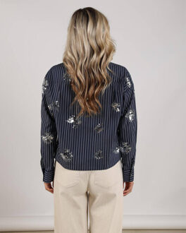 Blouse lange mouw nks02151 tessa Blauw