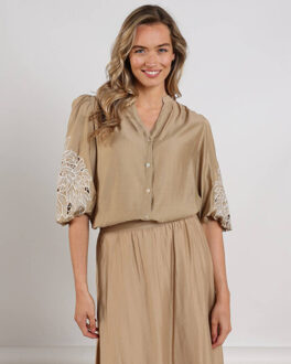 Blouse lange mouw nks02157 rosie Klaproos - S