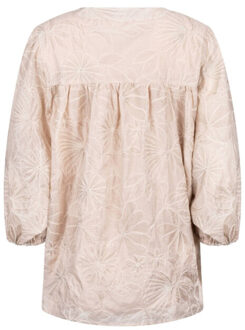 Blouse lange mouw nks02208 lynn - maat L Beige