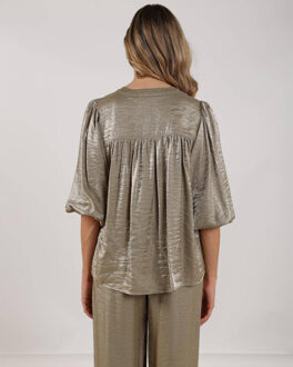 Blouse lange mouw nks02231 lilly Groen - S