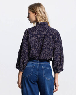 Blouse lange mouw nuria ss26 Blauw - 40