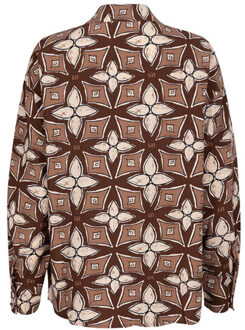 Blouse lange mouw qh14 aya Bruin