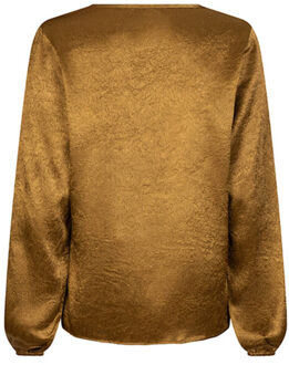 Blouse lange mouw qi11.1 agnes Goud - S
