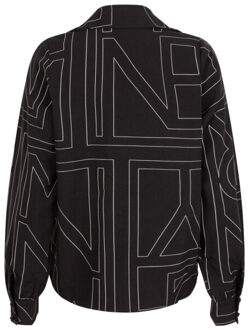 Blouse lange mouw qj08 eve Zwart