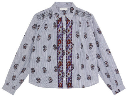 Blouse lange mouw sophie Blauw