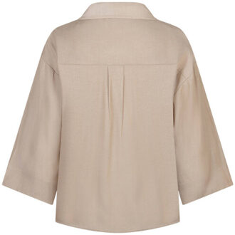 Blouse lange mouw srb4819 amalia Beige