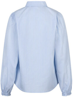 Blouse lange mouw srb4839 victoria - maat M Lichtblauw